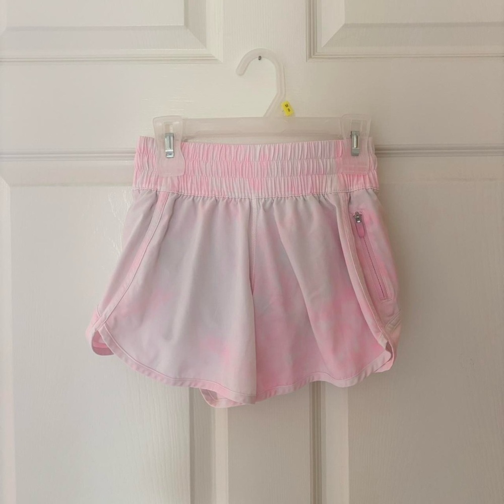 Lululemon DISCONTINUED Miami Pink Diamond Dye Tracker Shorts - rare